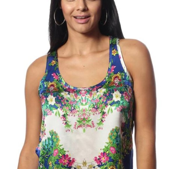 Amrita Singh Tea Rose Silk Tank Size medium - Picture 1 of 1